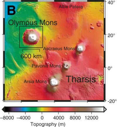 Martian volcano Olympus Mons